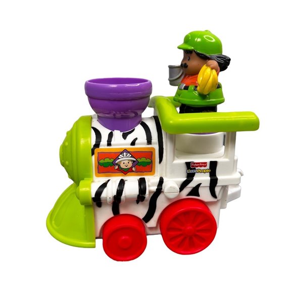 Fisher Price Little People Zoo Train with Zookeeper Zebra Print Replacement Engi - Picture 2 of 6